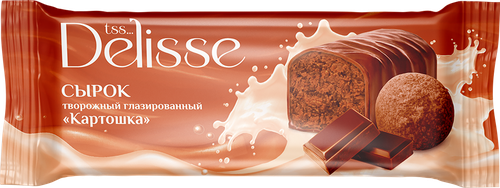 Сырок творожный глазированный DELISSE Картошка 26%, без змж, 40г, фотография