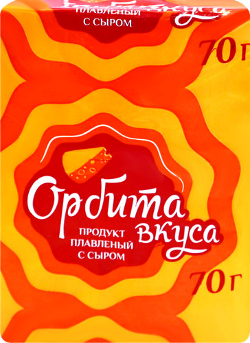 Продукт плавленый с сыром Орбита вкуса ломтевой 25%, с змж, 70г, фотография