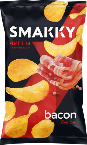 Чипсы картофельные SMAKKY со вкусом бекона, 180г, вид