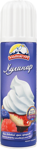 Крем взбитый на растительных маслах АЛЬПЕНГУРТ Кулинар 26,5%, 250г, детальное фото