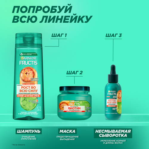 Шампунь для волос FRUCTIS Красный апельсин укрепляющий, 400мл, фотография