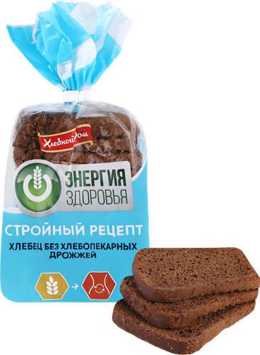 Хлеб ЭНЕРГИЯ ЗДОРОВЬЯ Стройный рецепт без хлебопекарных дрожжей, в нарезке, 350г, картинка