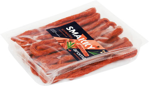 Колбаски сырокопченые SMAKKY, 280г, вид