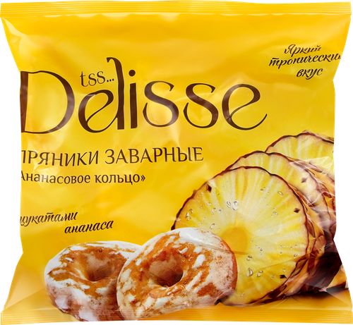 Пряники DELISSE Ананасовое кольцо, 400г, вид
