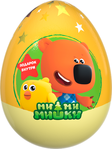 Яйцо шоколадное БУБА из глазури, с сюрпризом, 20г, детальное фото