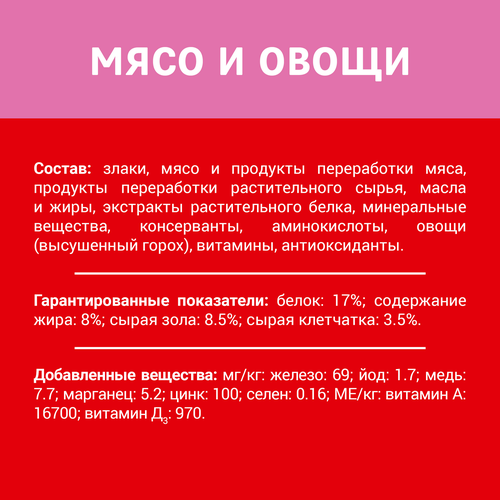 Корм сухой для взрослых собак ДАРЛИНГ с мясом, 15кг, крупный план