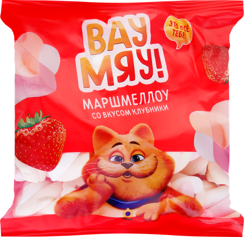 Маршмеллоу ВАУ МЯУ! со вкусом клубники, 90г, картинка