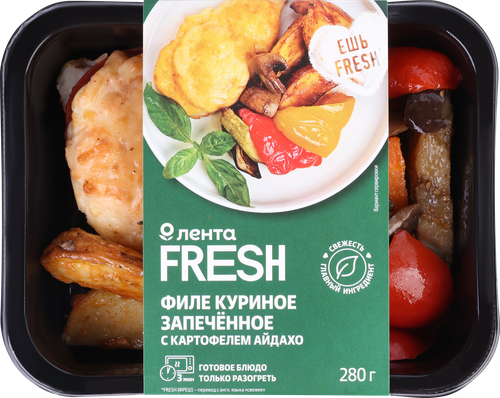Филе куриное запеченное с томатами и картофелем Айдахо ЛЕНТА FRESH, 280г, изображение