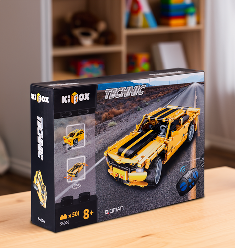 Конструктор KIBOX Машинка на радиоуправлении, 501 деталь, Арт. 54006, фотография
