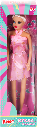 Игрушка BIGGA Кукла в платье, 29 см, Арт. 993200089, крупный план