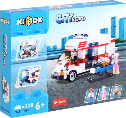 Конструктор KIBOX Машина скорой помощи, 328 деталей, Арт. M38-B1065, фотография