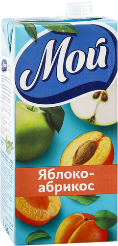 Нектар МОЙ Яблочно-абрикосовый с мякотью, 0.95л, фотография