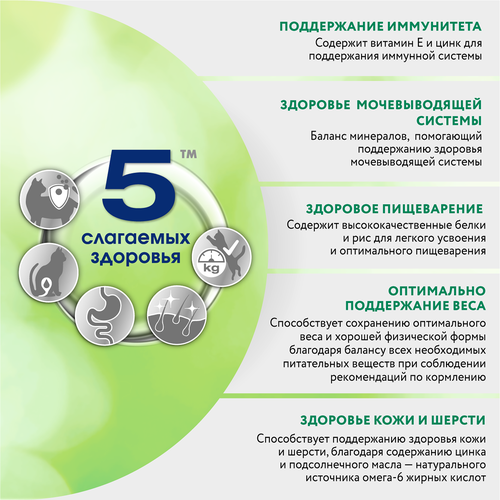 Корм сухой для кошек PERFECT FIT Иммунитет с индейкой и добавлением спирулины и клюквы, 580г, картинка