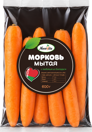 Морковь мытая, 600г, крупный план