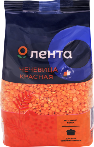 Чечевица красная ЛЕНТА, 450г, крупный план