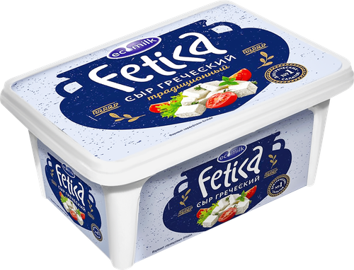 Сыр рассольный ЭКОМИЛК Фетика греческий 40%, без змж, вес сыра 400г, 490г, фото