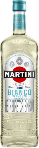 Напиток ароматизированный MARTINI Bianco белый сладкий, 0.5л, крупный план