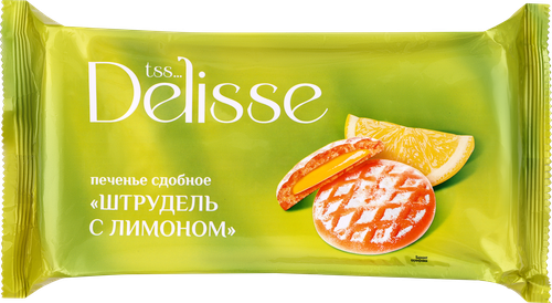 Печенье сдобное DELISSE Штрудель с лимоном, 255г, картинка
