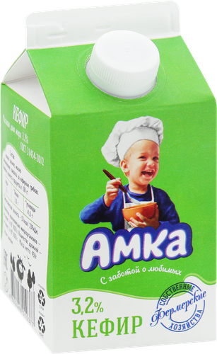 Кефир АМКА 3,2%, без змж, 450г, фотография