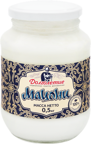 Продукт кисломолочный ДОЛГОЛЕТИЕ Мацони 3,6–4,2%, без змж, 500г, фотография