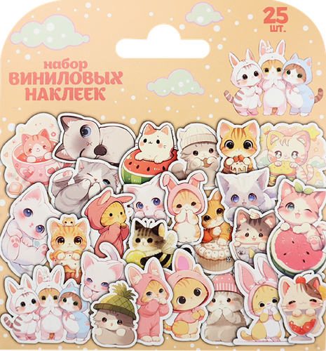 Наклейки ND PLAY Кавайные котики, виниловые, вид