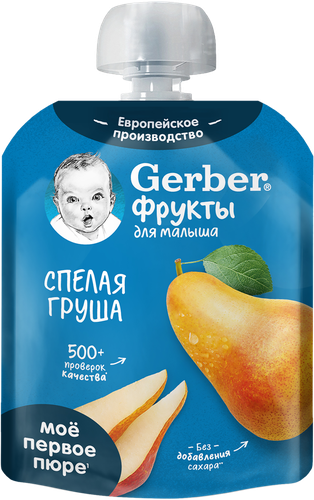 Пюре фруктовое GERBER Спелая груша, с 4 месяцев, 90г, фотография