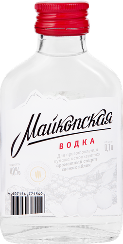 Водка МАЙКОПСКАЯ 40%, 0.1л, фотография