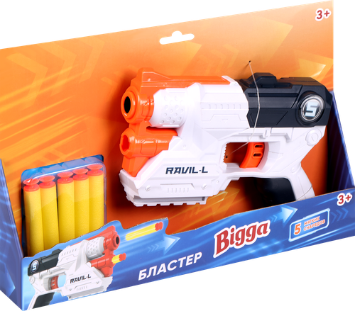 Набор игровой BIGGA Бластер с мягкими снарядами, 6 предметов, Арт. B1518054, крупный план