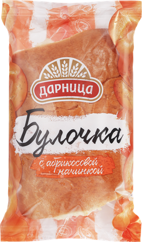 Булочка РЕМЕСЛЕННЫЙ ХЛЕБ с абрикосовой начинкой, 75г, изображение