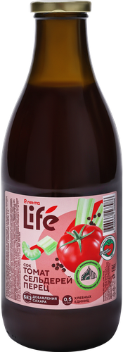 Сок ЛЕНТА LIFE Томат, сельдерей, перец, 1л, изображение