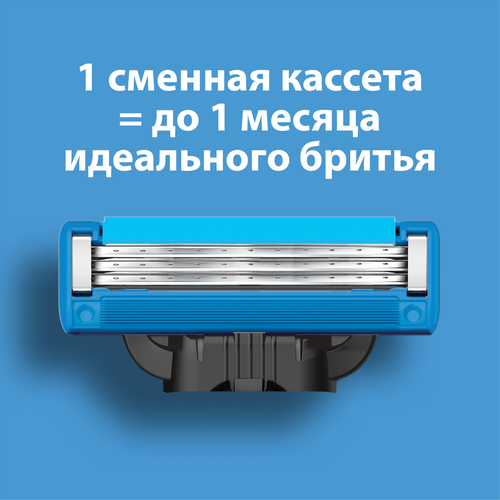 Кассеты сменные для бритья GILLETTE Mach3 Turbo, 4шт, картинка