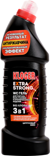 Гель для сантехники KLOGER Extra Strong 3в1, 750мл, картинка