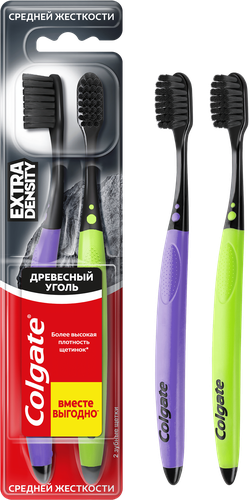 Зубная щетка COLGATE Extra density, средняя жесткость, 2шт, вид