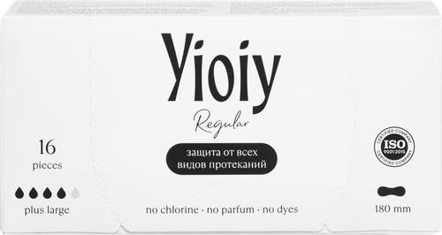 Прокладки ежедневные YIOIY Plus Large, 16шт, крупный план