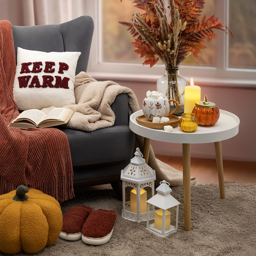 Подушка декоративная HOMECLUB Pumpkin 35х35х22см, полиэстер, Арт. ZI-P2, изображение