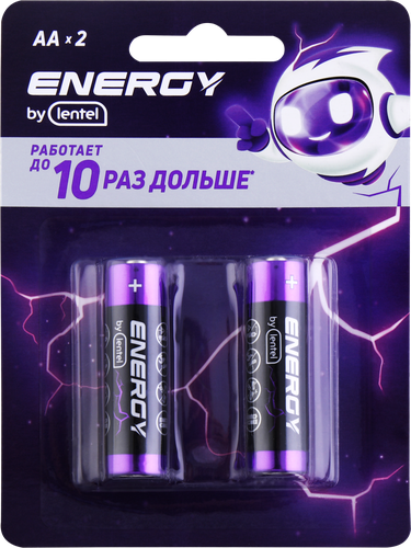 Элемент питания ENERGY BY LENTEL Alkaline battery, Арт. AA LR6-2B, фотография