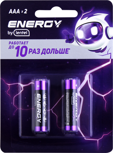 Элемент питания ENERGY BY LENTEL Alkaline battery, Арт. AAA LR03-2B, фотография