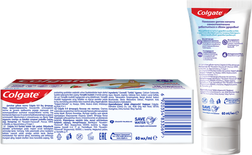 Зубная паста детская COLGATE Арбуз, без фторида, 6–9 лет, 60мл, картинка
