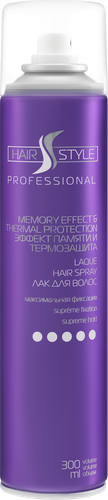 Лак для укладки волос HAIR STYLE Эффект памяти и термозащита максимальная фиксация 5, 300мл, картинка
