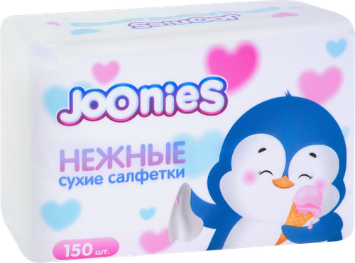 Салфетки сухие детские JOONIES Нежные, 150шт, вид
