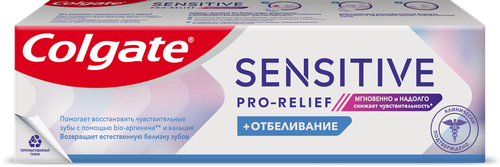 Зубная паста COLGATE Sensitive Pro-Relief отбеливающая, 75мл, вид