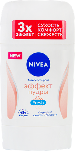Дезодорант-антиперспирант стик женский NIVEA Fresh Эффект Пудры, 50мл, детальное фото