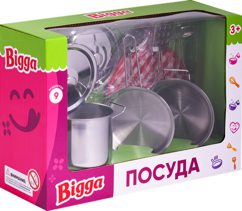 Игровой набор BIGGA Посуда, 9 предметов, Арт. LK924067, изображение