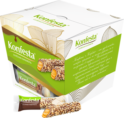 Конфеты KONFESTA Соленая карамель в арахисовой обсыпке, 130г, изображение