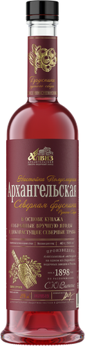 Настойка АРХАНГЕЛЬСКАЯ Северная брусника ручного сбора 21%, полусладкая, 0.5л
