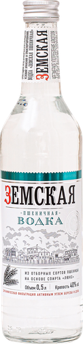 Водка ЗЕМСКАЯ Пшеничная 40%, 0.5л, фото