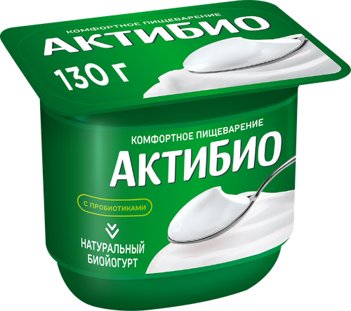 Биойогурт АКТИБИО Натуральный 3,5%, без змж, 130г, детальное фото