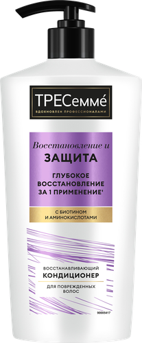 Кондиционер для волос ТРЕСЕММЕ Repair and protect восстанавливающий, 630мл, крупный план