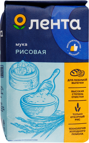 Мука рисовая ЛЕНТА, 500г, вид