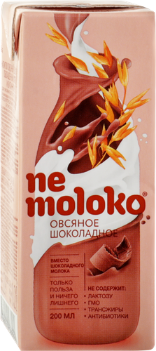 Напиток овсяный NEMOLOKO Шоколадный, 200мл, детальное фото